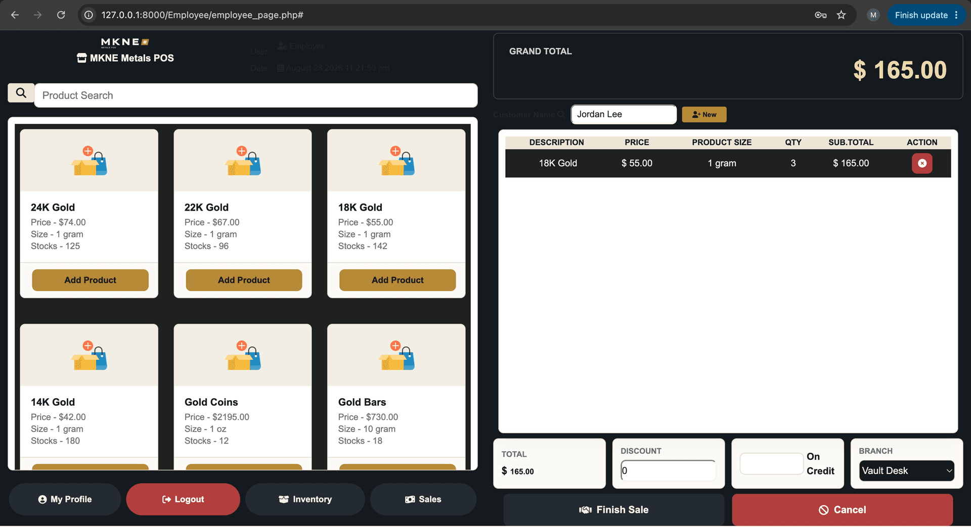 Point of Sale & Inventory System